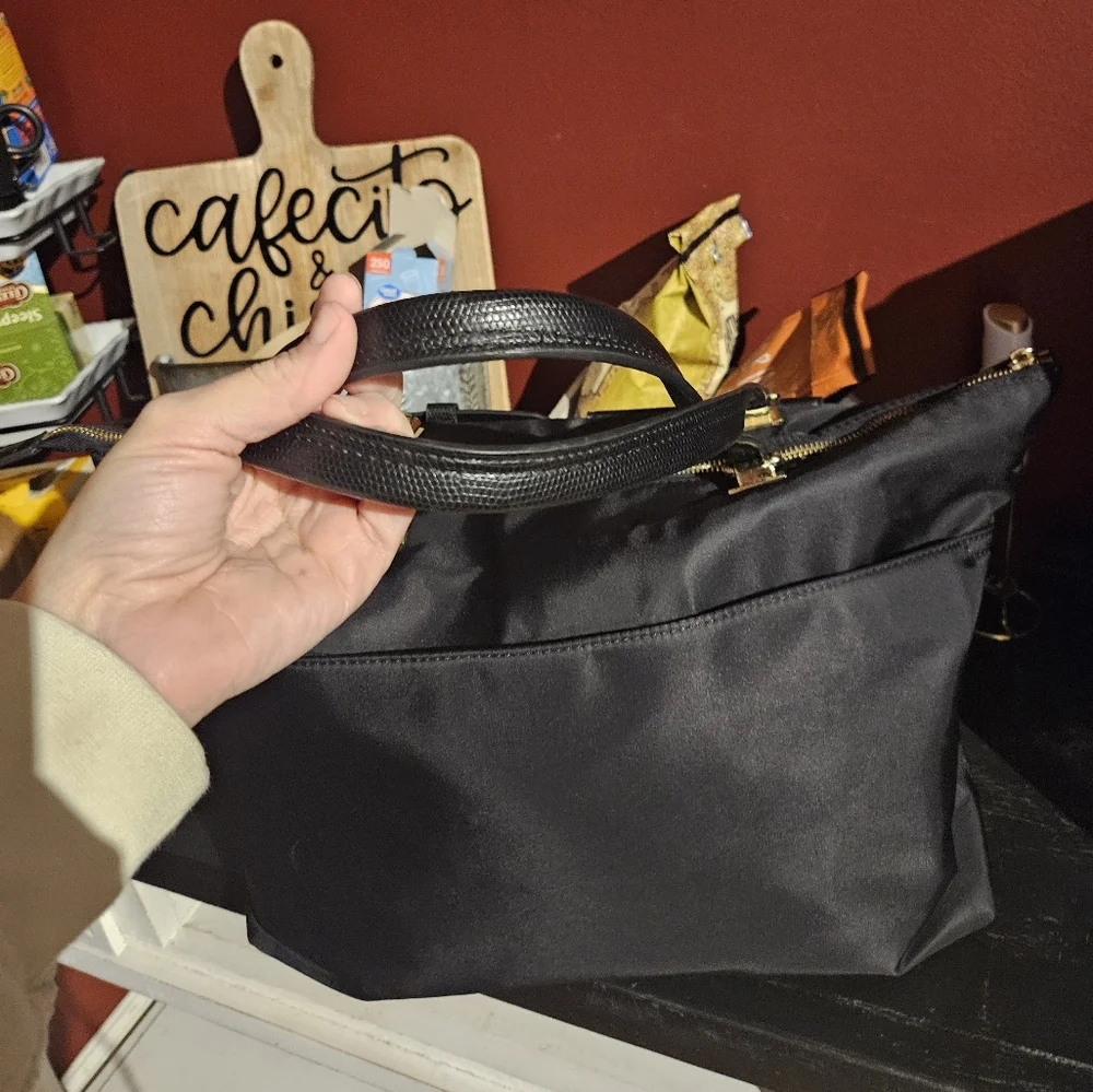 TUTILO TRAVEL LAPTOP LARGE OFFICE BAG BLACK NYLON "CARRY THE DAY BAG" NEW YORK - Picture 3 of 6